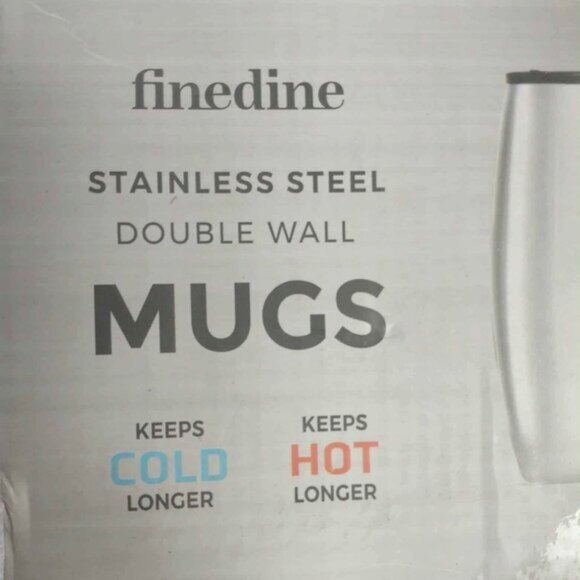 FineDine Insulated Stainless Steel Coffee Mug with Lid and Handle (2 Pk) 14 oz - Picture 4 of 5